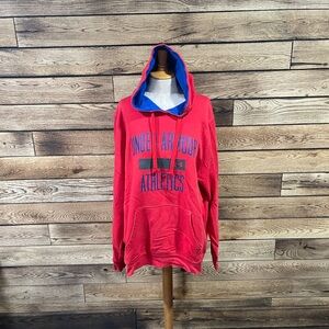Under Armour Men's Red and Blue Hoodie